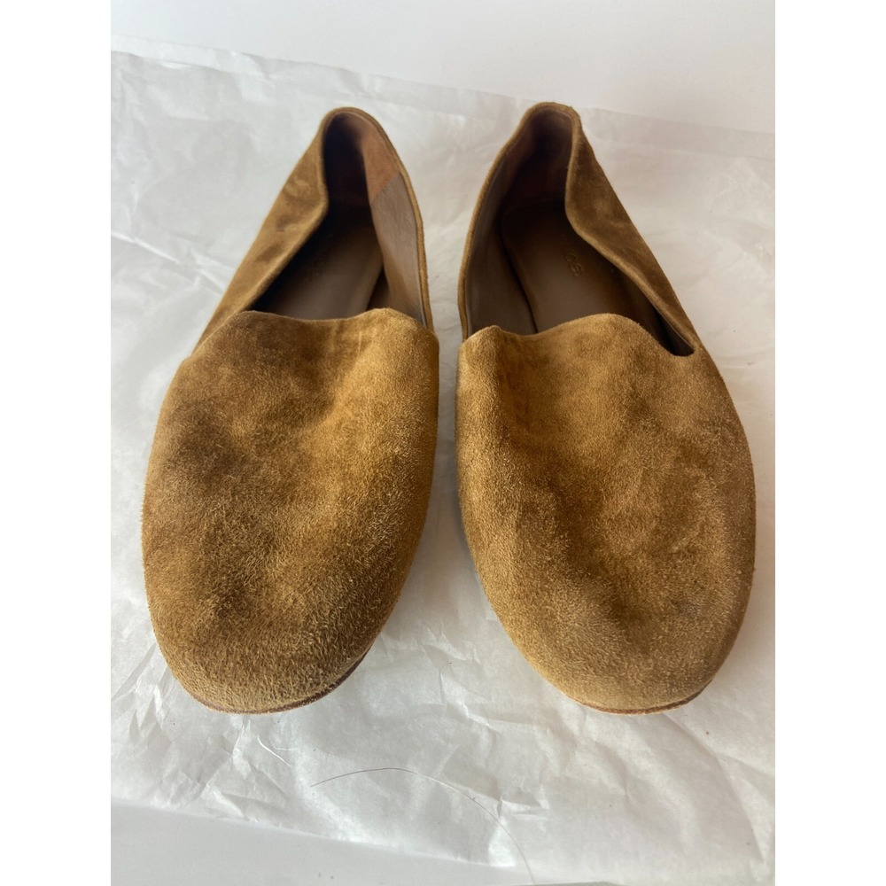Vince Vero Cuoio Womens Suede Loafer Tan US Size 7M Slip On Casual Shoe